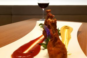 Aquila Atlantis Hotel Chicken wings stuffed with dried apricot and prosciutto